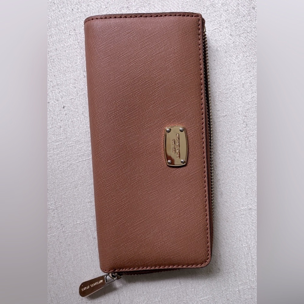 Michael Kors Tan Zip-Around Wallet